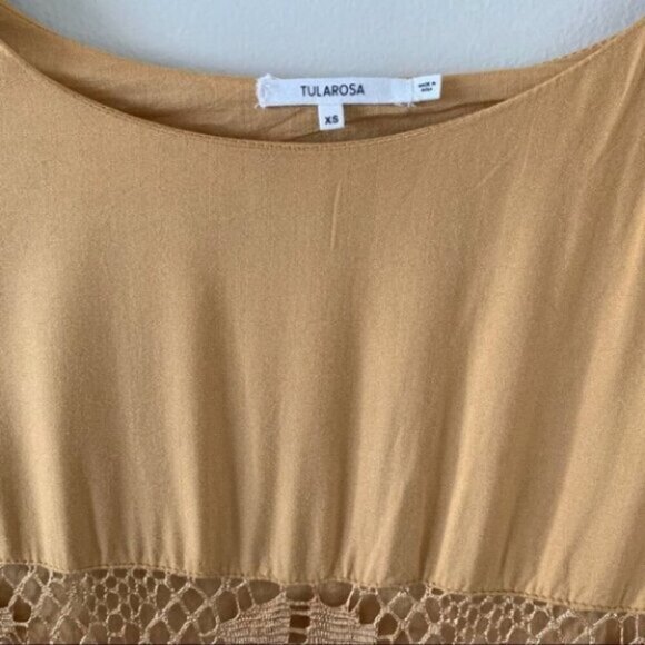 REVOLVE Tularosa Women's Mini Dress Ruffle Long Sleeve Saffron Yellow Size XS - Picture 10 of 16